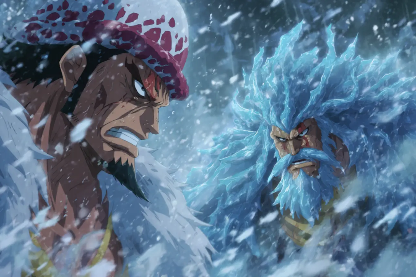 Os usuários de gelo mais poderosos de One Piece: Você conhece todos? 3 Kuzan transformando o campo de batalha