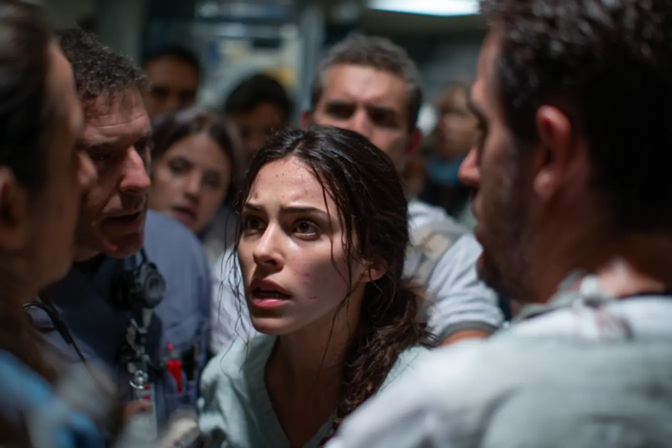 Cena de emergência em The Pitt, mostrando a intensidade e os efeitos práticos do realismo médico.