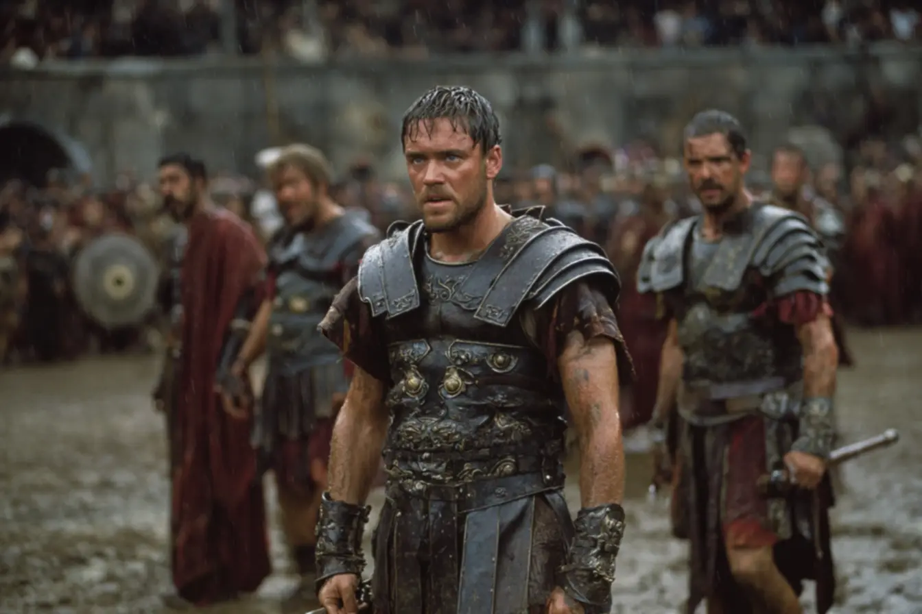 Maximus na arena, efeitos visuais de Gladiador em ação impressionante