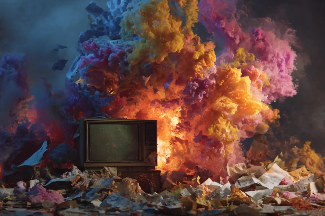 Roteirista frustrado com um bloqueio criativo, exemplificando por que muitos roteiros se perdem