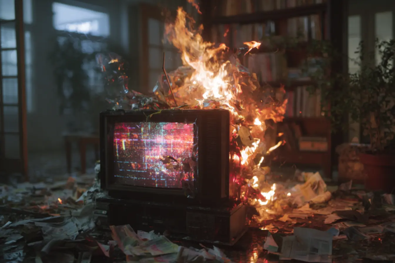 Pessoa pensativa olhando para um roteiro com anotações, refletindo sobre por que muitos roteiros se perdem