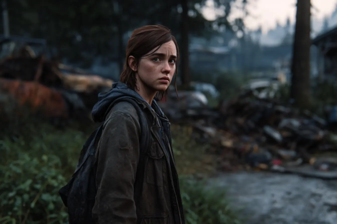 Cena de The Last of Us, destacando a complexidade moral e o custo emocional da vingança.