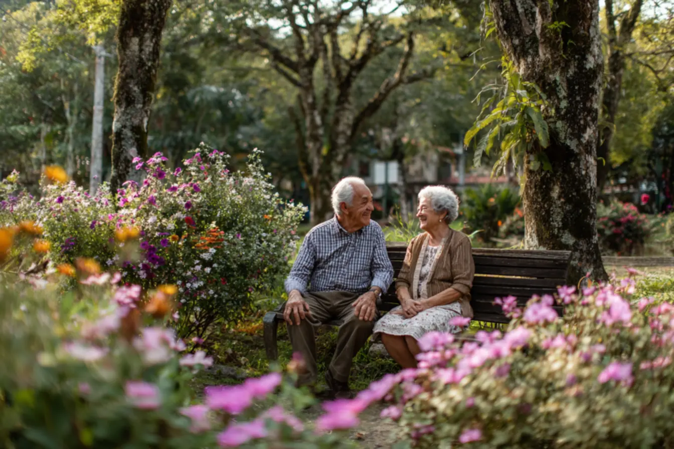 Cena de amor em um filme para idosos