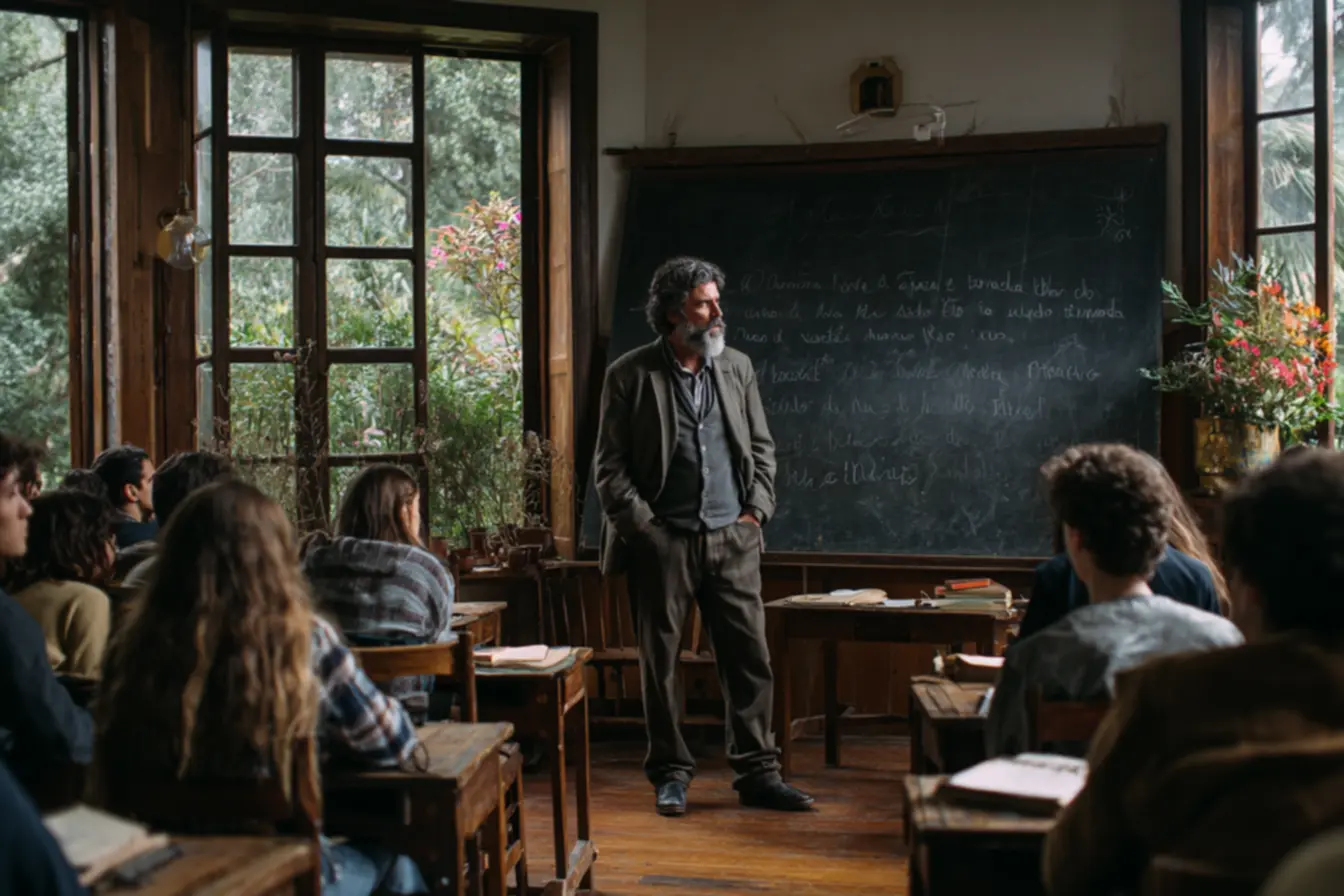 Cena do filme Sociedade dos Poetas Mortos