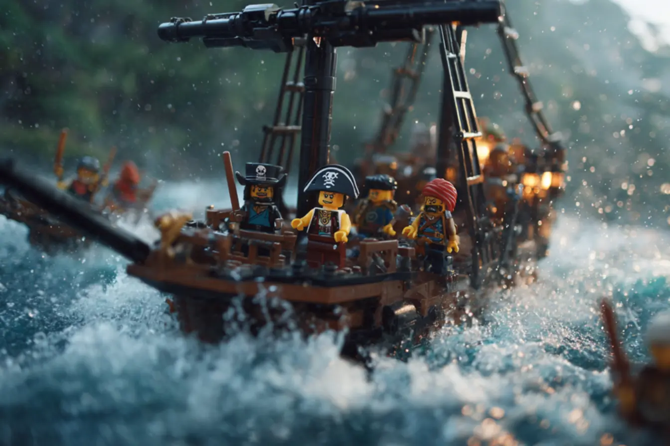 Cena emocionante da série One Piece