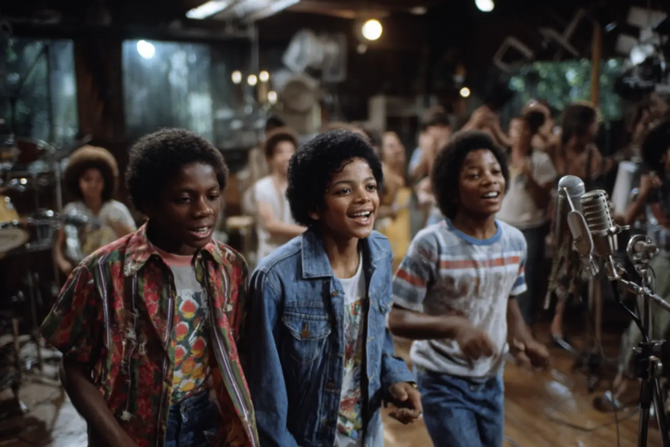 Michael Jackson em cena de seu filme biográfico