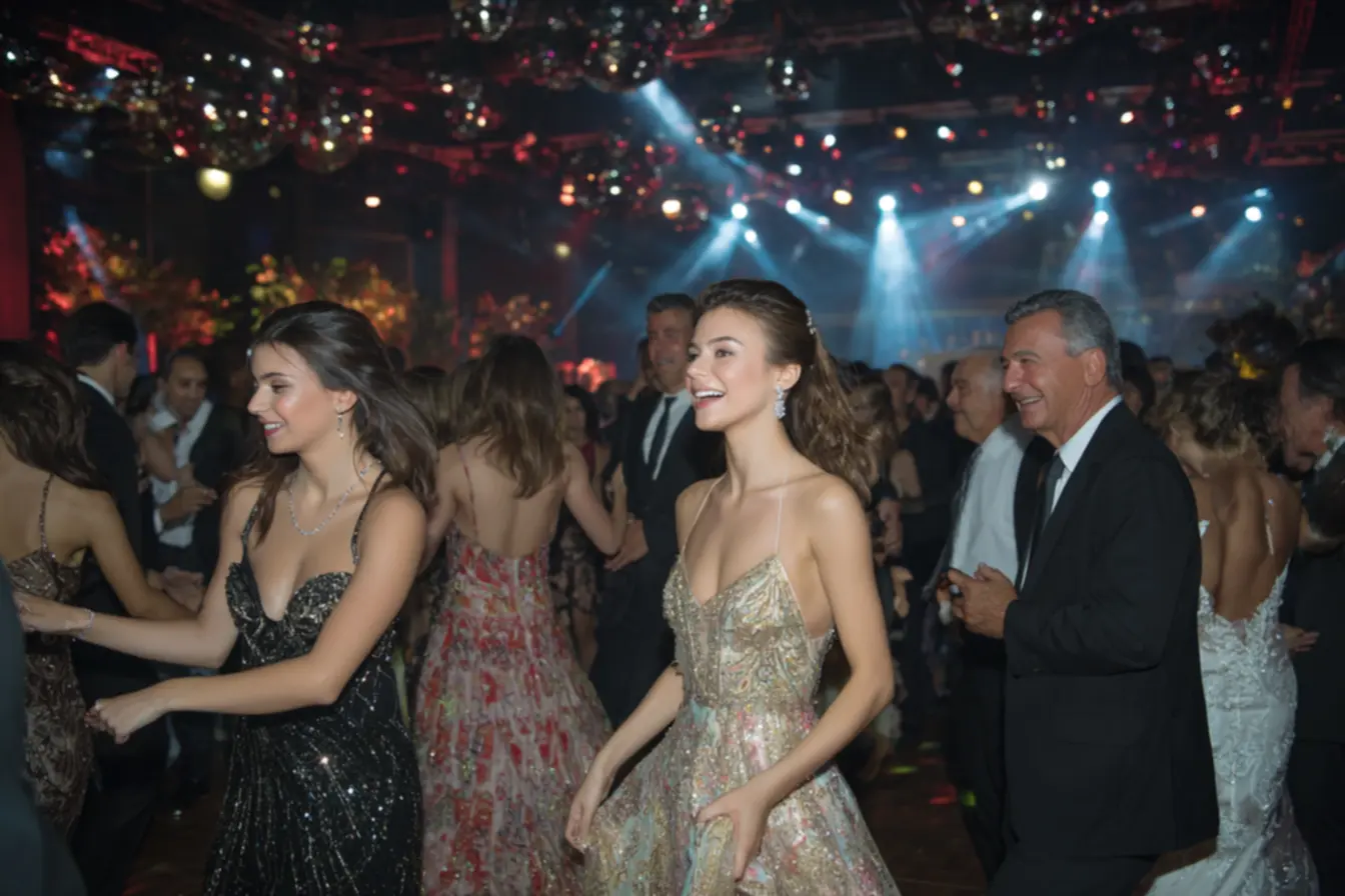 Representação do Baile de Gilead revelando a opressão feminina