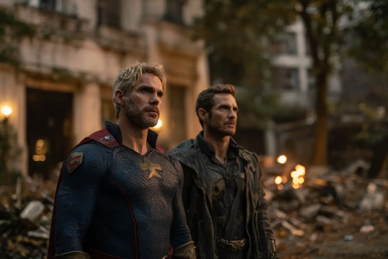 Homelander em cena de The Boys, um personagem complexo da série.